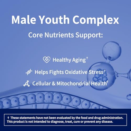 Male Youth Complex – Cellular Energy & Healthy Aging Support Supplement with NR, PQQ & Ergothioneine | 60 Capsules - Image 7