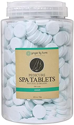 Ginger Lily Farms Botanicals Pedicure Spa Tablets, 500-Count, Ocean Scent by GingerLilyFarms