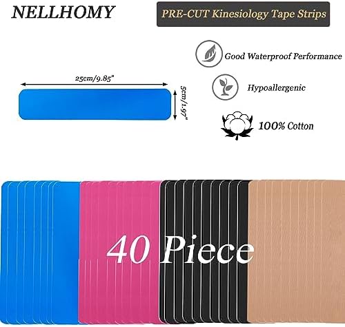 Precut Kinesiology Tape Strips,Waterproof Athletic Tape Muscle Pain Relief - Image 2