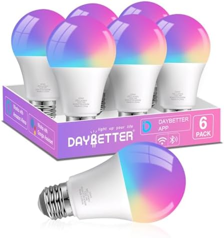 DAYBETTER A19 E26 Smart Light Bulbs,Compatible with Alexa & Google Home by DAYBETTER