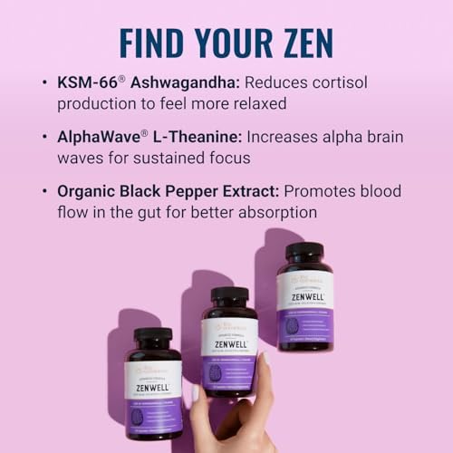 Live Conscious KSM-66 Ashwagandha Supplement w/L Theanine & AlphaWave - ZenWell Everyday Stress Relief, Cognitive, Brain Health - Ashwagandha for Men & Women - 60 Capsules - Image 2