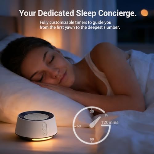 White Noise Machine with Night Light – 20 Soothing Sounds, 10 Color Lights, 5 Timer Settings & Memory Function, Portable Sleep Sound Machine for Baby Nursery, Kids & Adults, Pink - Image 4