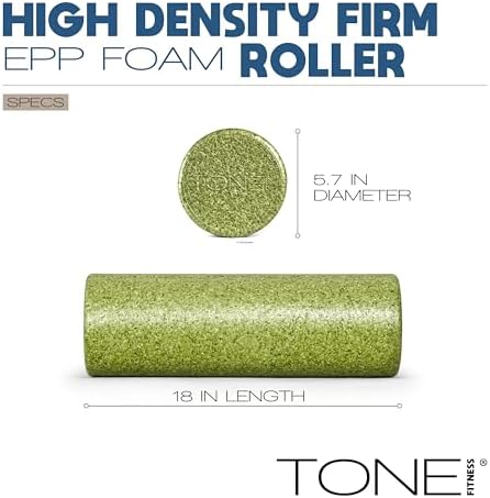 Tone Fitness High Density EPP Foam Exercise Foam Roller for Yoga, Pilates, Stretching, Massage, and Recovery | Multiple Sizes and Colors - Image 4