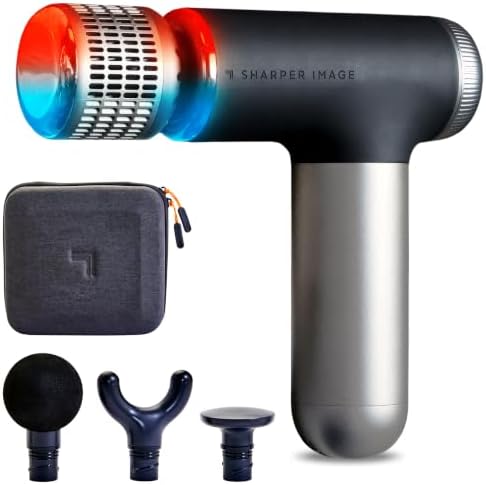 Sharper Image Powerboost Compact Heat & Cold Therapy Percussion Massage Gun by SHARPERIMAGE