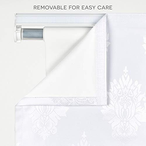 EXCLUSIVE HOME Marseilles Damask 100% Blackout Roman Shade, 31"x64", Grey - Image 4