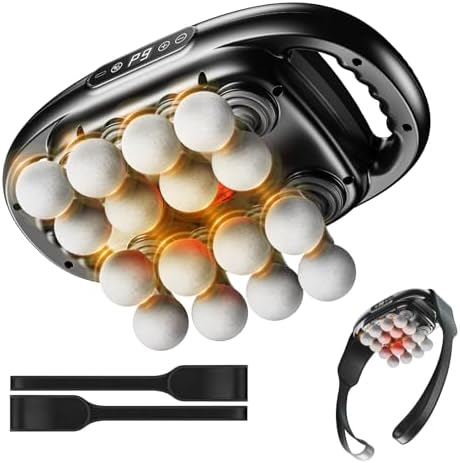 16-Head Massage Gun Deep Tissue with Hand Straps, Electric Muscle Massager with 99 Adjustable Intensities & 9 Modes, Percussion Massager for Back, Legs, Arms, Waist, Shoulders, Full Body Muscle by Swancode