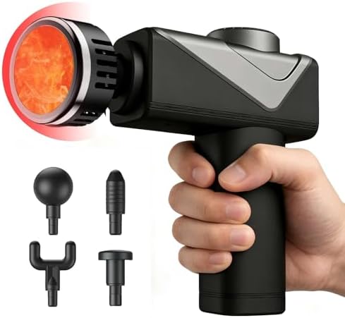 Massage Gun with Heat, Powerful Warming Massage, Home & Travel by JOYSUWERUN