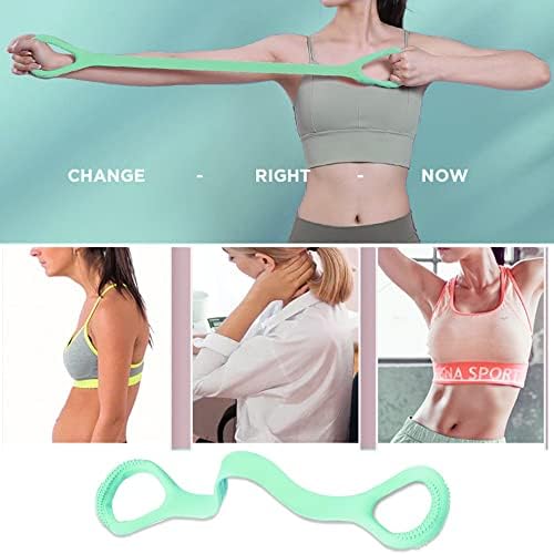 Figure 8 Resistance Band, Arm Back Shoulder Exercise Elastic Rope Stretch Fitness Band, Foot, Leg, Hand Stretcher, Arm Exerciser for Yoga Pilates Stretching Physical Therapy, Home Gym Workout - Image 3