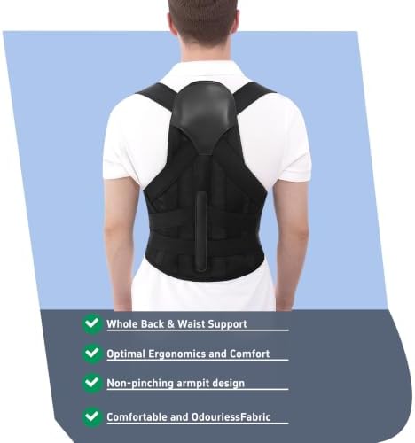 Back Brace Posture Corrector for Women and Men Upgraded Dynamic Traction Correction System Adjustable Shoulder Support Straightener Helps Reduce Upper Lower Back Pain Suitable for Hump Scoliosis Black Small - Image 5