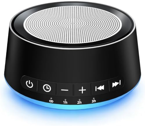 White Noise Machine Night Light Sound Machine with 30 Soothing Sounds 12 Colors Light Sleep Machine for Baby Kids Adults Brown Pink Nosie Machine with 32 Volume Levels for Office Home Travel by SoundMe