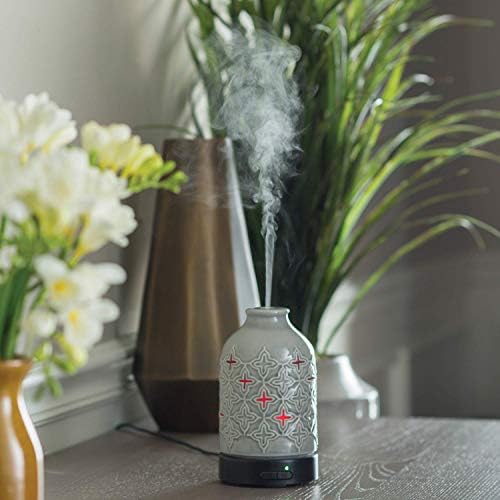 Airome Jasmine Medium Essential Oil Diffuser|100 mL Humidifying Ultrasonic Aromatherapy Diffuser 8 Colorful LED Lights, Intermittent & Continual Mist, Auto Shut-Off - Image 4