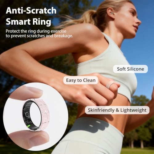 Smart Ring for Women, Health Tracker & 5ATM, COLMI R02. (Pink Ceramic, 9#) - Image 5