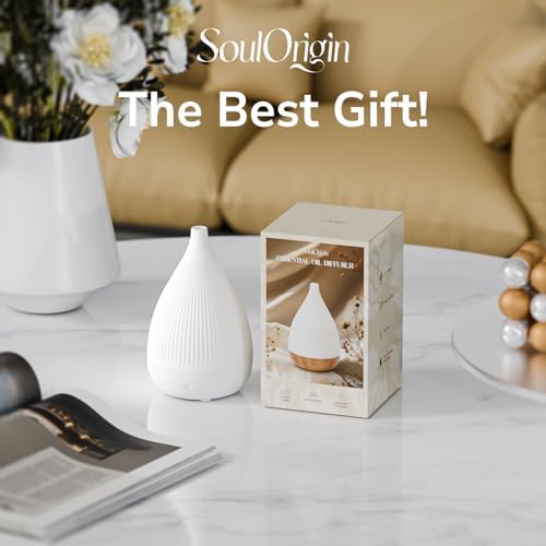 Ultrasonic Essential Oil Diffuser, Home Fragrance Aroma Diffuser with Auto Shut-Off, Color Change Night Light & Ultra-Quiet Operation, BPA-Free Portable Aromatherapy Humidifier for Home (White-2) - Image 7