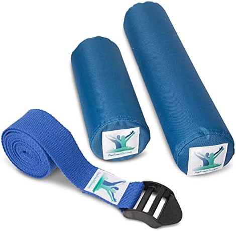 Pain Free at Sea - Posture Long & Short Foam Roll, Towel & Strap Yoga Belt - Physical Therapy Equipment - Yoga Accessories - Posture Rolls - Yoga Straps for Stretching - Physical Therapy Strap by PAINFREEATSEA