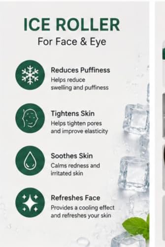 Ice Roller for Face and Eye, Ice Face Roller, Ice Roller Skin Care Tools Gifts for Women, Preppy Cute Silicone Ice Mold Stuff for Beauty - Image 5