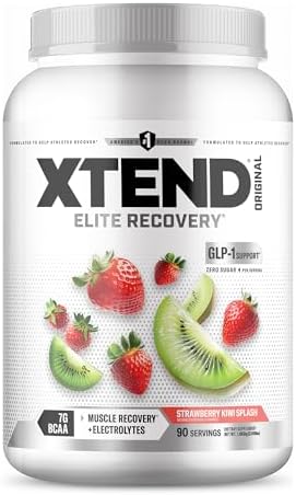 Xtend Original BCAA Powder with Zero Sugar, Strawberry Kiwi Splash, 90 Serv by Xtend