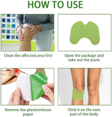 Natural Knee Joint Patches, Herbal Patch Pad Balance,Mugwort Herbal Knee Patches,Long-Lasting Knee Comfort, Knee Joint Relief Patches (patch40pc) - Image 5