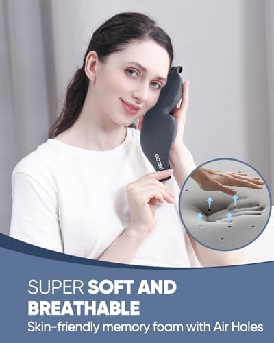 MZOO Luxury Sleep Mask for Women Men Patented Light Blocking Design - Image 5