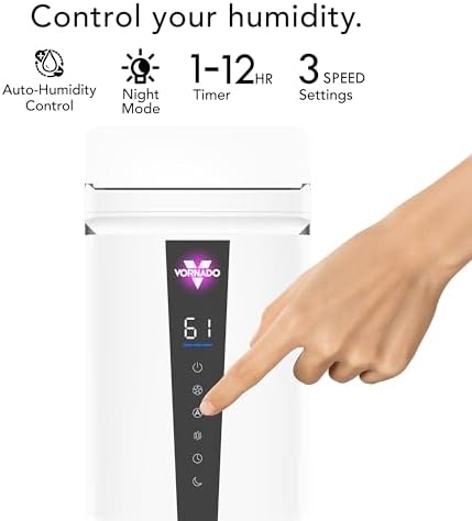 Vornado MISTIC 8 Whole Room Ultrasonic Humidifier, Top-Fill, Aromatherapy, 2-Gallon Tank, 3-Gallon Output, Warm or Cool Mist Humidifier, Automatic Humidity Control, Included Scent Pads - Image 5
