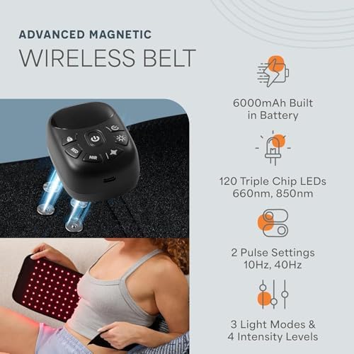 Lifepro Allevared Mini Red Light Therapy Belt- 120 Triple Chip LED Belt - Image 6