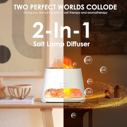SALKING Himalayan Salt Lamp Diffuser, 2-in-1 Aromatherapy Diffuser for Home - Image 3