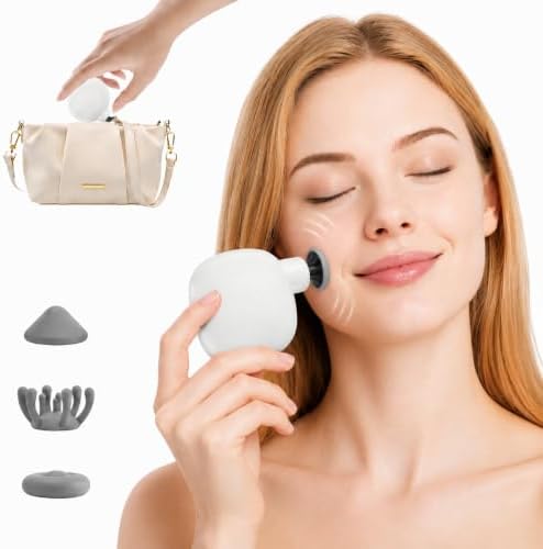 Mini Massage Gun for Face & Body, Portable Facial Massage Gun, Deep Tissue Percussion Muscle Massager with 3 Heads, 80% Smaller, 0.4lbs, 4 Speeds - Image 2