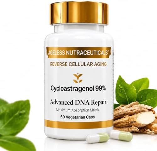 Cycloastragenol 20 mg | Healthy Cellular Aging Support | Advanced Absorption Longevity Supplement | Telomere Support | Third-Party Tested | 30 Servings by AgeLessNutraceuticals