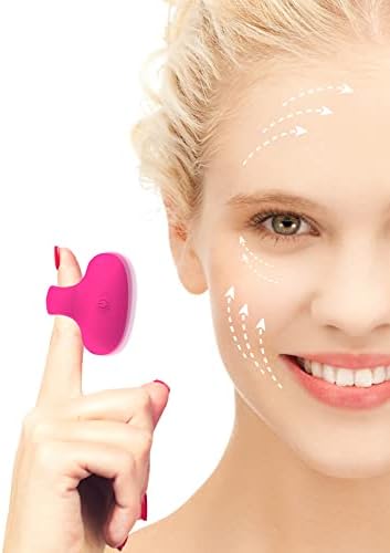 Handhold Portable Powerful Multifunctional Facial Mini Massage Ball,Quiet Waterproof USB Rechargeable Vibrating Travel Pocket Face Eye Finger Joint and Neck Jaw Massager. (Rose) by maedouy