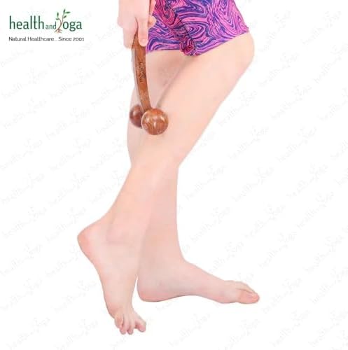 SoulGenie HealthAndYoga™ NatureSooth Wooden Massage Roller – Wood Therapy Massage Tools – Handheld Calf and Leg Massager, Back and Shoulder Massager and Full Body Massager - Image 6