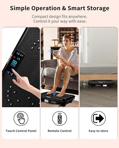 ROTAI Vibration Plate Exercise Machine for Lymphatic Drainage Massager & Weight Loss, 400 lbs Capacity Whole Body Vibrating Shake Plate Workout for Women and Men - Image 6