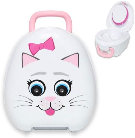 My Carry Potty - Cat Travel Potty, Award-Winning Portable Toddler Toilet Seat for Kids to Take Everywhere by MyCarryPottyUSA