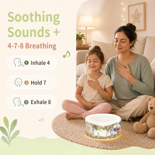 Kipcush White Noise Machine for Baby & Adults, Sleep Sound Machine with 30 Soothing Sounds, 8-Color Night Light, Memory Function, White Noise for Sleeping, Nursery, Office, Travel, Relaxation - Image 4
