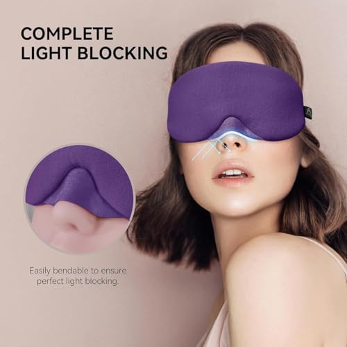 Mavogel Cotton Sleep Eye Mask, Breathable Light Blocking Sleep Mask - Image 2