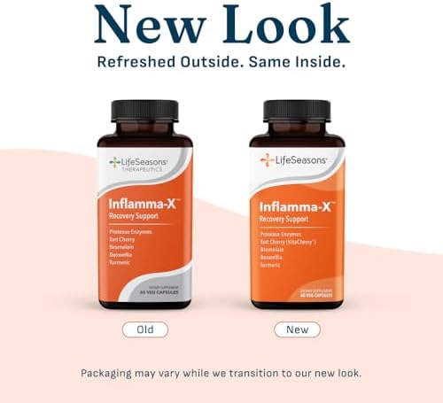 LifeSeasons Inflamma-X Joint & Tissue Support Supplement – Supports Muscle Comfort, Recovery & Flexibility – Herbal Formula with Turmeric, Bromlein, Protease – 120 Capsules - Image 6