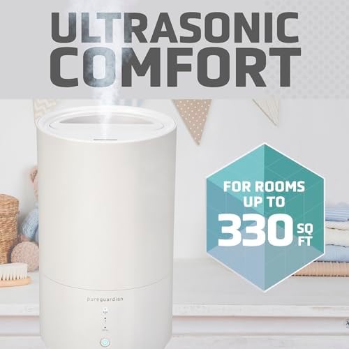 PureGuardian 30-Hour 0.80 Gal. Top Fill Cool Mist Ultrasonic Humidifier for Home with Aromatherapy Tray, Covers 320 Sq. Ft, White, H950AR (Pack of 2) - Image 4