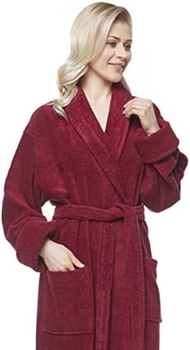Arus Women's Long Style Full Length Thick Shawl Collar Turkish Bathrobe - Image 4
