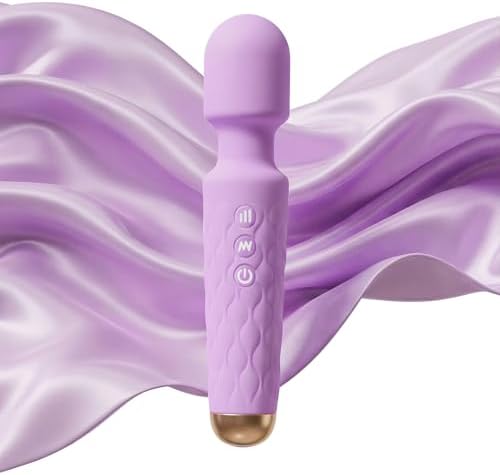 Personal Massager - 4H Max Runtime & Ultra-Quiet - Waterproof - 20 Modes 8 Speeds for Deep Tissue Back Massage, Post-Workout Recovery and Neck Muscle Relaxation(Purple) by Kamileo