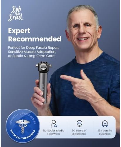 BOB AND BRAD VibeFlow Vibration Massager (Not Percussion), FSA-HSA Eligible Deep Tissue Handheld Therapy Massager Gun for Sensitive Joints, Fascia Release, Trigger Point, Full Body Relief & Recovery - Image 6