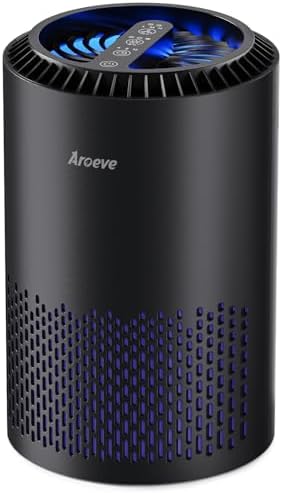 AROEVE Air Purifiers for Bedroom with Sleep Mode Speed Control-MK01A(Black), Medium (Pack of 9) by AROEVE