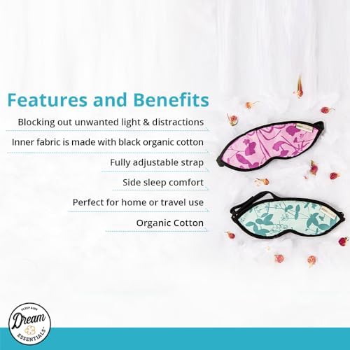 Dream Essentials® Natura Organic Cotton Sleep Mask (Morning Dew) Made in The USA - Image 4