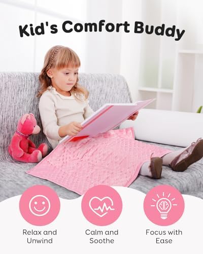 Kivik Weighted Lap Pad, Minky Dots Small Weighted Blanket, 20"x30" 2lbs - Image 3