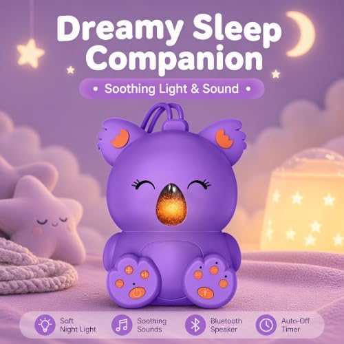 White Noise Machine with Bluetooth Speaker | Portable Baby Sound Machine Non-Looping Music Aid with Timer for Sleep, Nursery, Travel, Home & Car - Image 3