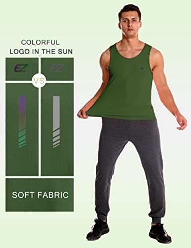 EZRUN Men's Quick Dry Workout Tank Top UPF 50+ Sweat-Wicking Gym Shirt - Image 4