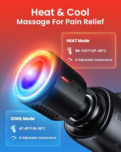 RENPHO Active Thermacool Massage Gun Deep Tissue with Heat and Cold Head - Image 4