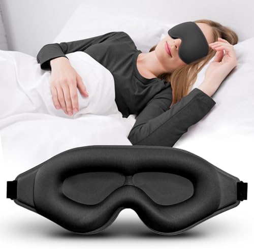 3D Advanced Eye Mask for Sleeping，Ultra Delicate Soft Skin Friendly Eye mask，100% Blackout Sleep Eye Mask for Sleep, Eyelash Extension Sleep mask by Awonderfulbeginning