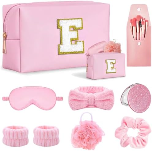 Elegant Spa Set for Women– All-in-One Kit with Makeup Brushes, Hair Scrunchies, Sleep Mask, Bath Bombs – Ideal Gift for Teens, Bridesmaids & More-E by Tindisonka