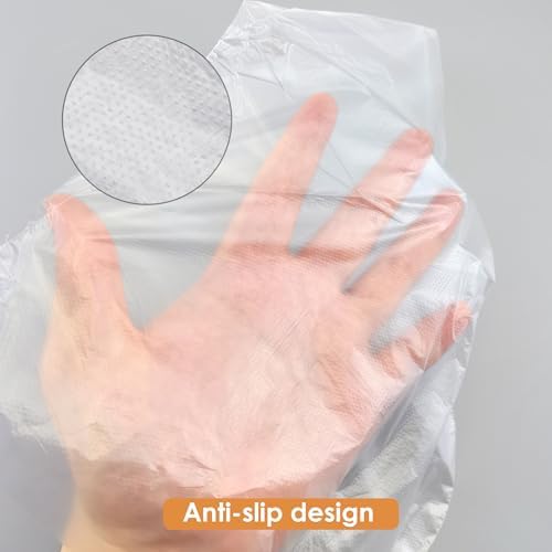 Quacc 100 PCS Plastic Disposable Foot Covers, Paraffin Bath Liners for Feet, Clear Foot Mask Socks for Pedicure, Spa, Trial Shoe - Image 6