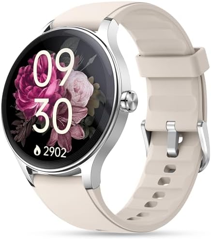 Smart Watch for Women, Ladies & Men, 1.27'' Fitness Watch [41mm case] with Call Receive/Dial, Heart Rate/Stress/Sleep Monitor, AI Voice, IP68 Waterproof Smartwatch with Calculator, Calendar, Games by WelcometoZOSKVEE