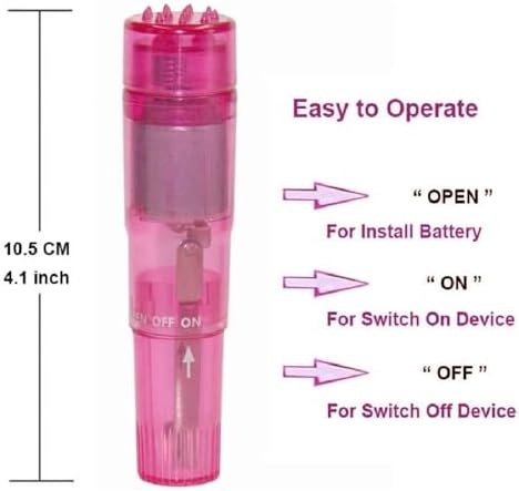 Small Mini Massager Handheld Portable Tool for Women with 4 Heads Pocket Pen for Face Neck Head Back and Shoulder (Pink and Blue) - Image 2