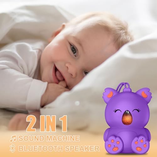 White Noise Machine with Bluetooth Speaker | Portable Baby Sound Machine Non-Looping Music Aid with Timer for Sleep, Nursery, Travel, Home & Car - Image 2